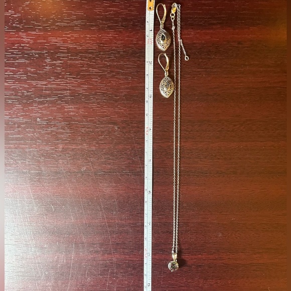 Sterling Silver & Mystic Topaz Necklace & Earring Set - Picture 11 of 11